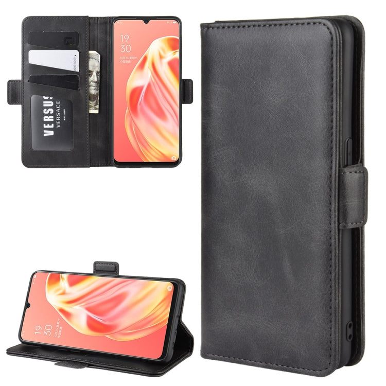 For OPPO A91 Dual-side Magnetic Buckle Horizontal Flip PU Leather Case with Holder & Card Slots & Wallet