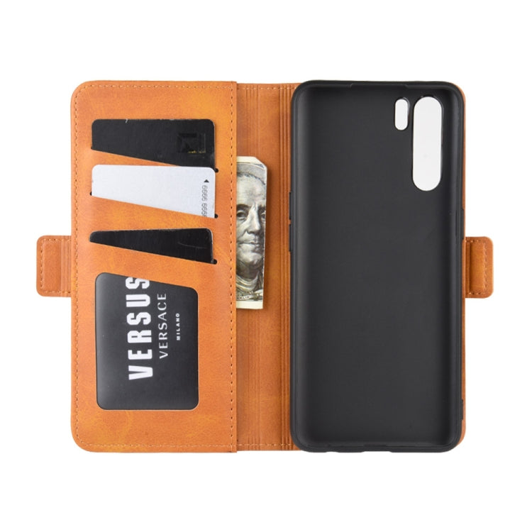 For OPPO A91 Dual-side Magnetic Buckle Horizontal Flip PU Leather Case with Holder & Card Slots & Wallet