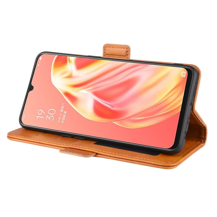 For OPPO A91 Dual-side Magnetic Buckle Horizontal Flip PU Leather Case with Holder & Card Slots & Wallet