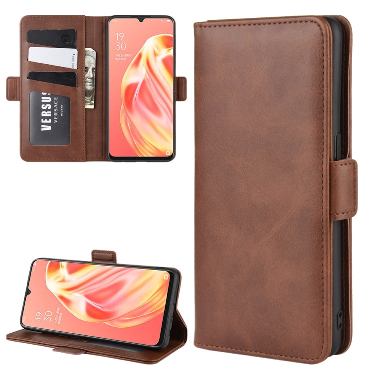 For OPPO A91 Dual-side Magnetic Buckle Horizontal Flip PU Leather Case with Holder & Card Slots & Wallet