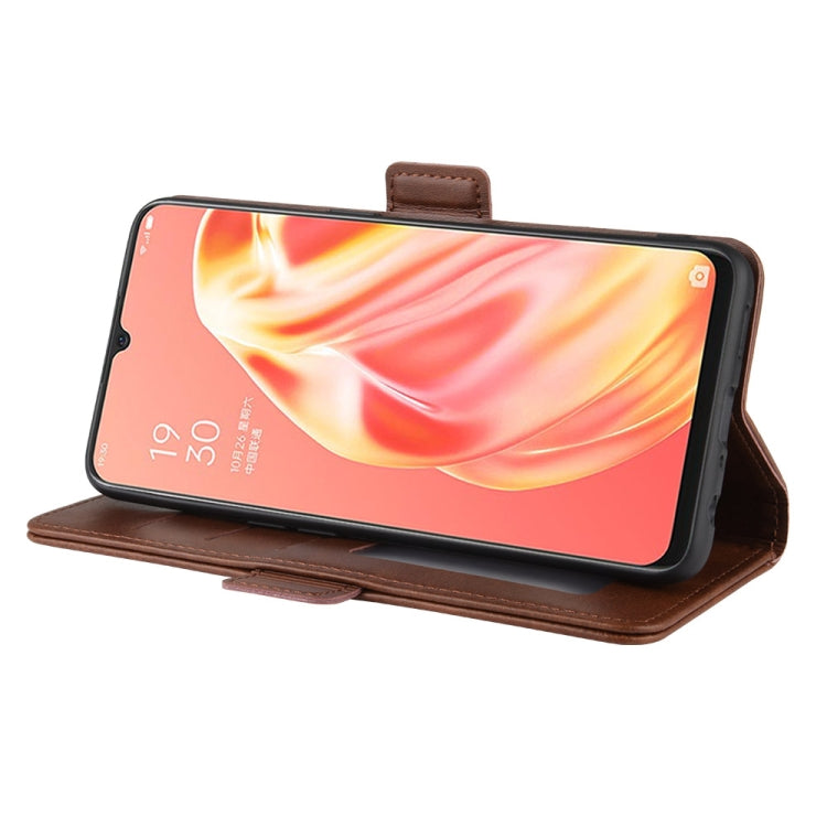 For OPPO A91 Dual-side Magnetic Buckle Horizontal Flip PU Leather Case with Holder & Card Slots & Wallet