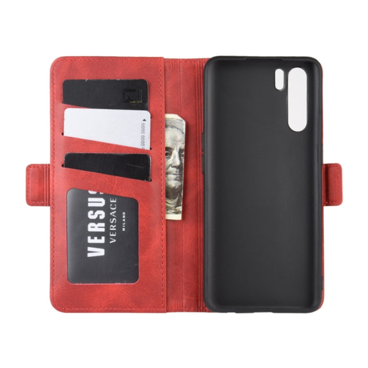 For OPPO A91 Dual-side Magnetic Buckle Horizontal Flip PU Leather Case with Holder & Card Slots & Wallet