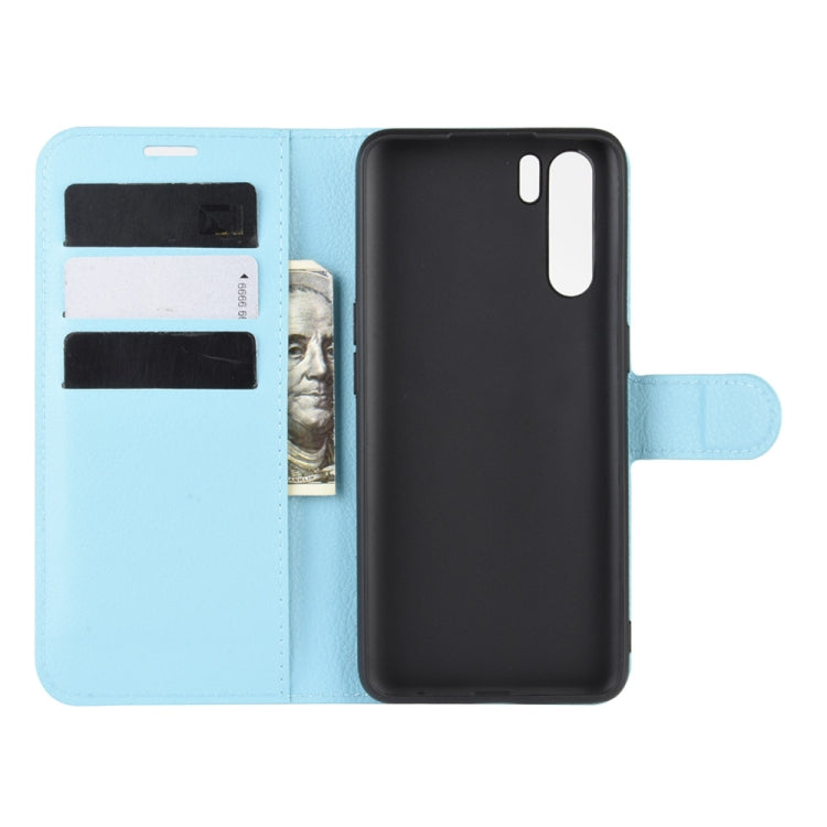 For OPPO A91 Litchi Texture Horizontal Flip PU Leather Case with Holder & Card Slots & Wallet