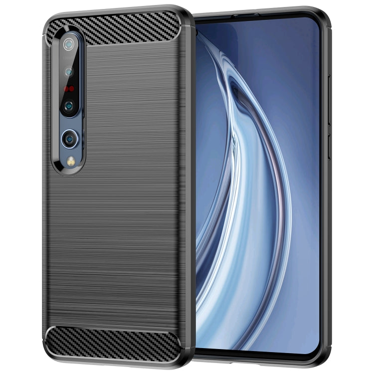 For Xiaomi Mi 10 / 10 Pro Brushed Texture Carbon Fiber TPU Case