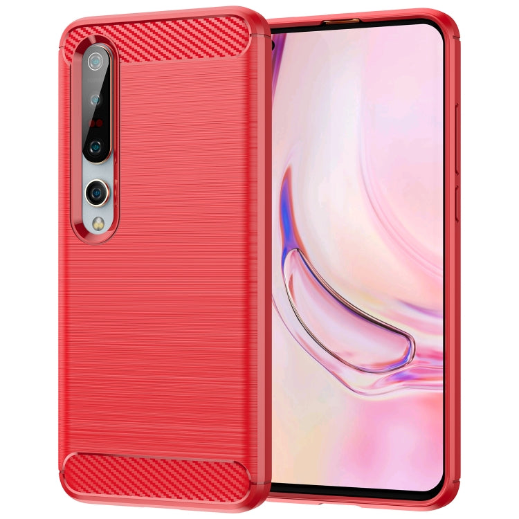 For Xiaomi Mi 10 / 10 Pro Brushed Texture Carbon Fiber TPU Case
