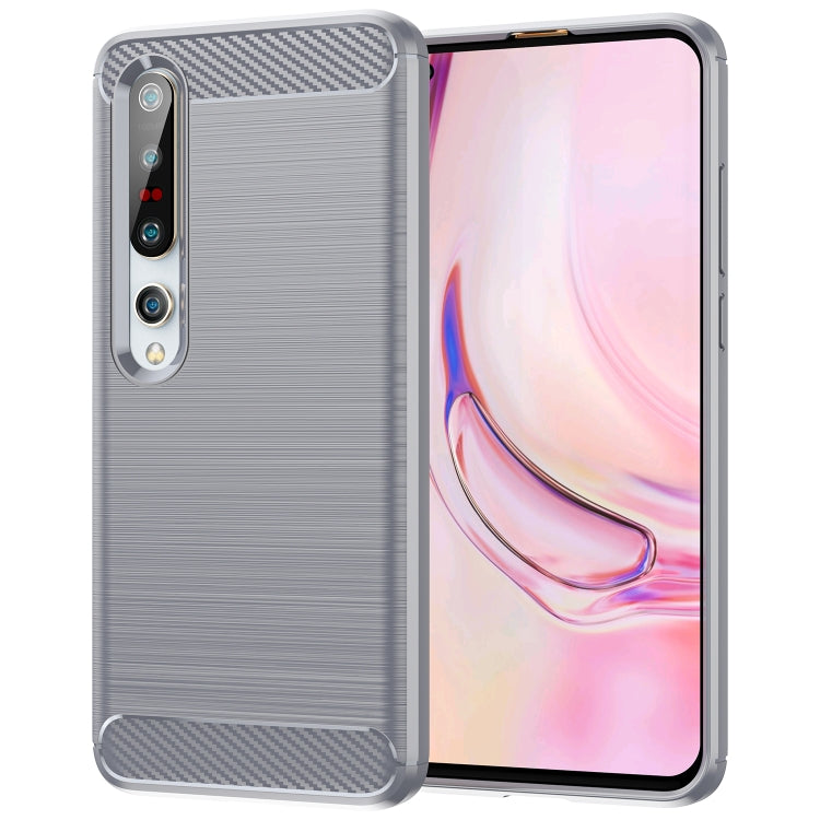 For Xiaomi Mi 10 / 10 Pro Brushed Texture Carbon Fiber TPU Case