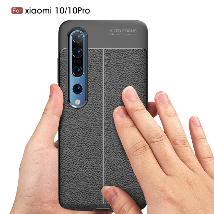 For Xiaomi Mi 10 / 10 Pro Litchi Texture TPU Shockproof Case