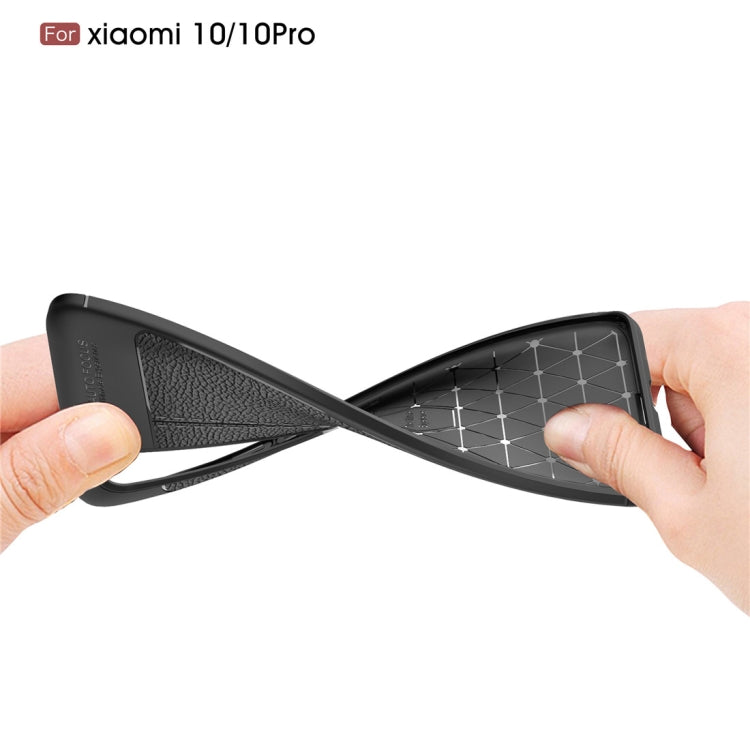 For Xiaomi Mi 10 / 10 Pro Litchi Texture TPU Shockproof Case