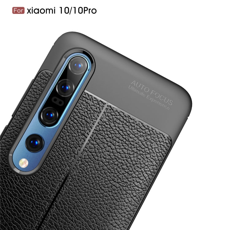 For Xiaomi Mi 10 / 10 Pro Litchi Texture TPU Shockproof Case