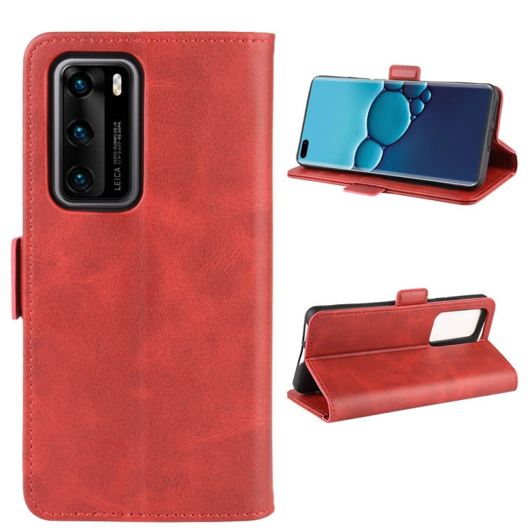 For Huawei P40 Dual-side Magnetic Buckle Horizontal Flip PU Leather Case with Holder & Card Slots & Wallet