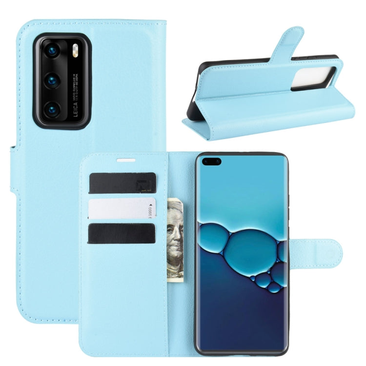 For Huawei P40 Litchi Texture Horizontal Flip Protective Case with Holder & Card Slots & Wallet