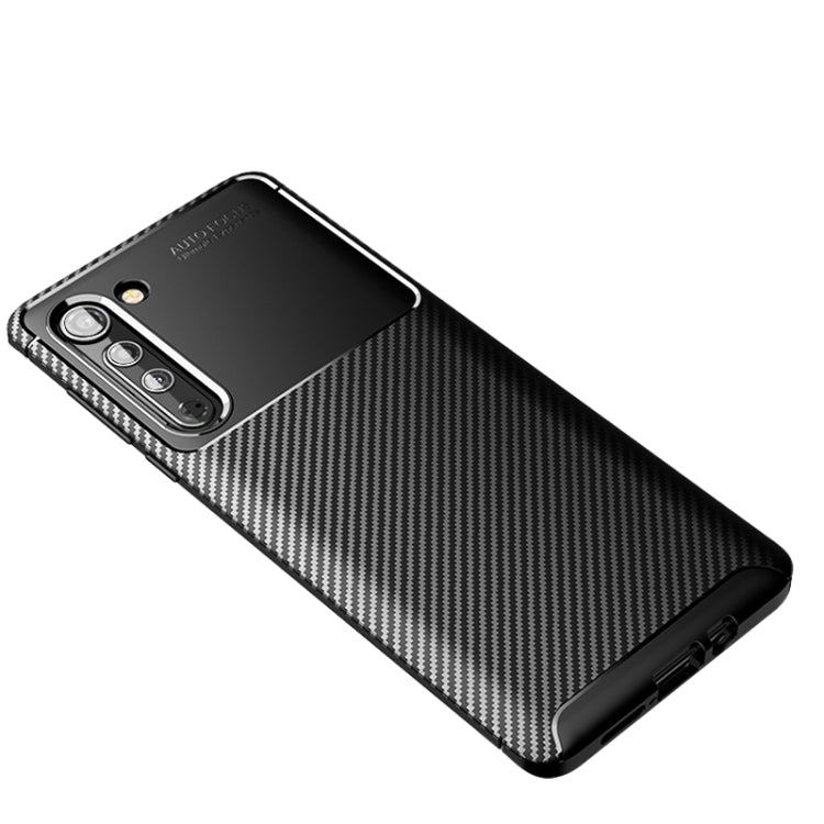 For Motorola Edge Carbon Fiber Texture Shockproof TPU Case