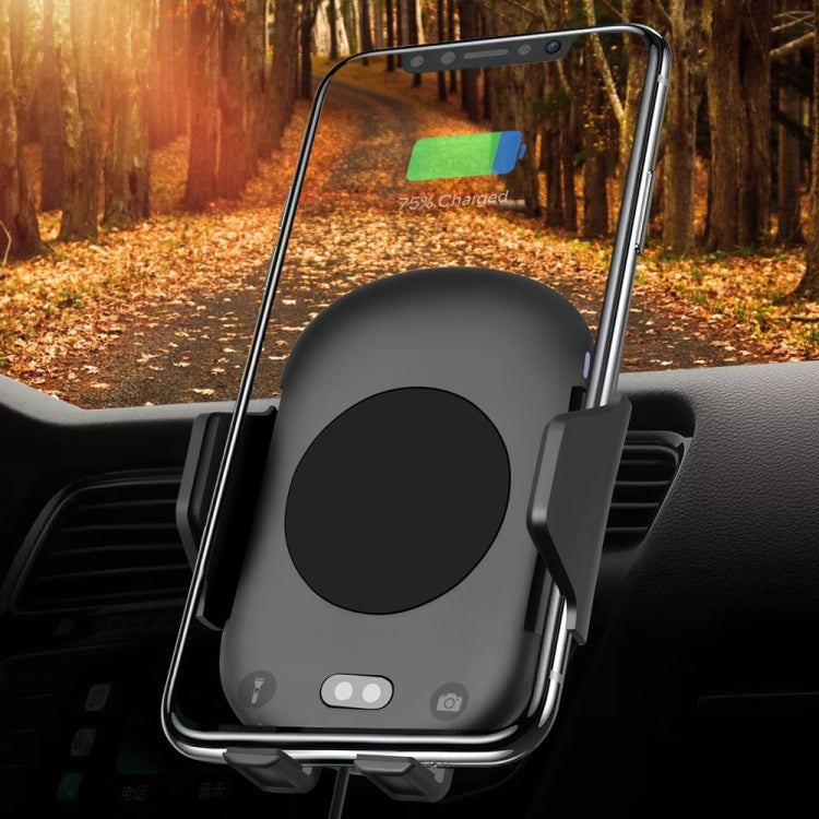 Infrared Induction Car Wireless Charger Dual Legs Air Outlet Holder for iPhone 11 / 11 Pro / 11 Pro Max / X / XR / 8 / 8 Plus, Galaxy S20 / S20+ / S10 / S9 / S8 / S7