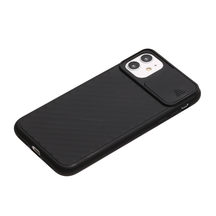 For iPhone 11 Sliding Camera Cover Design Twill Anti-Slip TPU Case