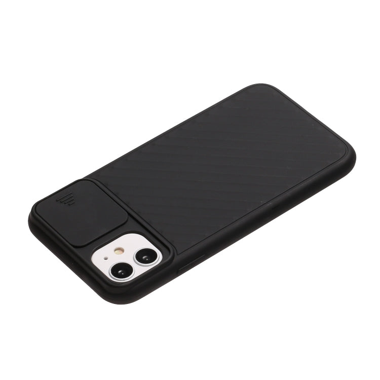 For iPhone 11 Sliding Camera Cover Design Twill Anti-Slip TPU Case