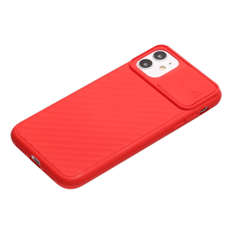 For iPhone 11 Sliding Camera Cover Design Twill Anti-Slip TPU Case