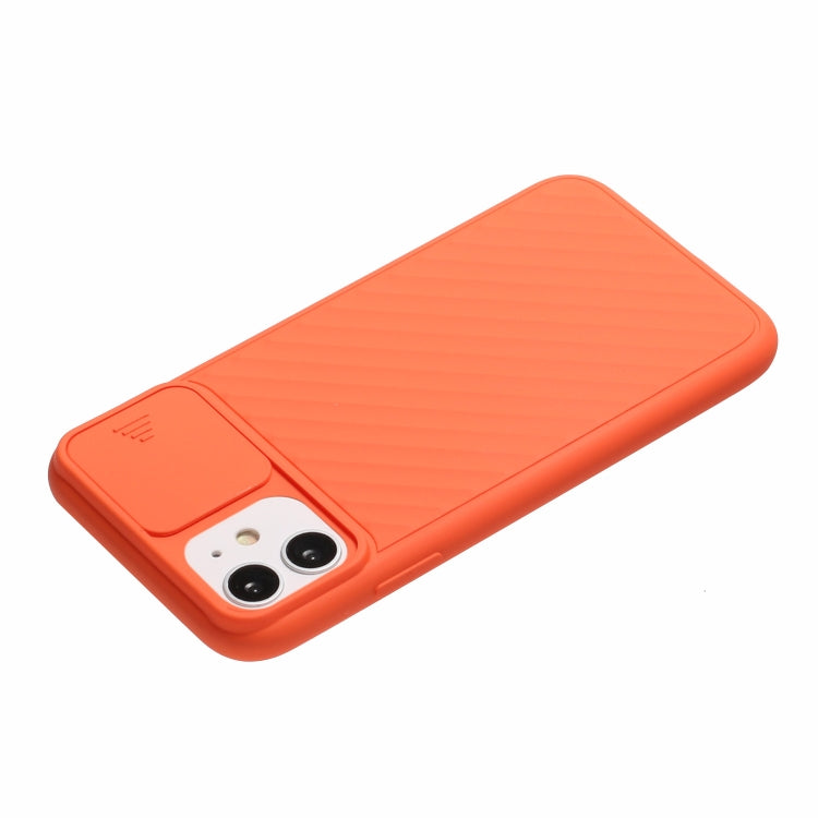 For iPhone 11 Sliding Camera Cover Design Twill Anti-Slip TPU Case