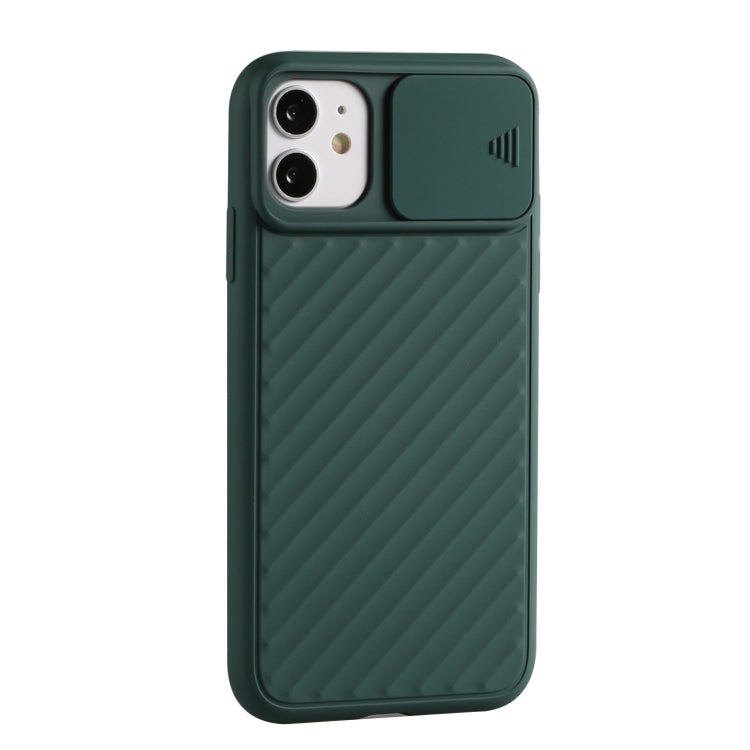 For iPhone 11 Pro Sliding Camera Cover Design Twill Anti-Slip TPU Case