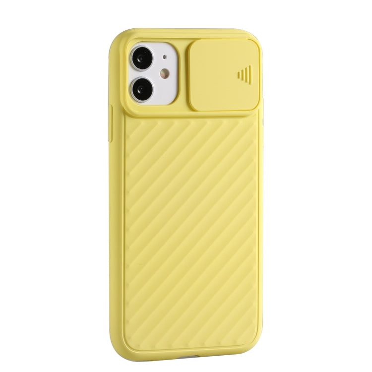 For iPhone 11 Pro Sliding Camera Cover Design Twill Anti-Slip TPU Case