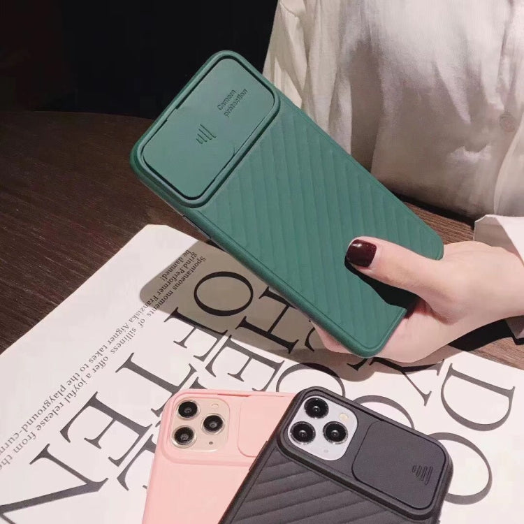 For iPhone 11 Pro Sliding Camera Cover Design Twill Anti-Slip TPU Case