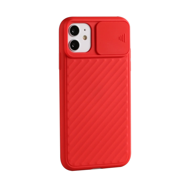For iPhone 11 Pro Max Sliding Camera Cover Design Twill Anti-Slip TPU Case