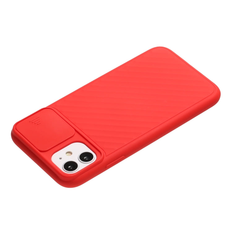For iPhone 11 Pro Max Sliding Camera Cover Design Twill Anti-Slip TPU Case