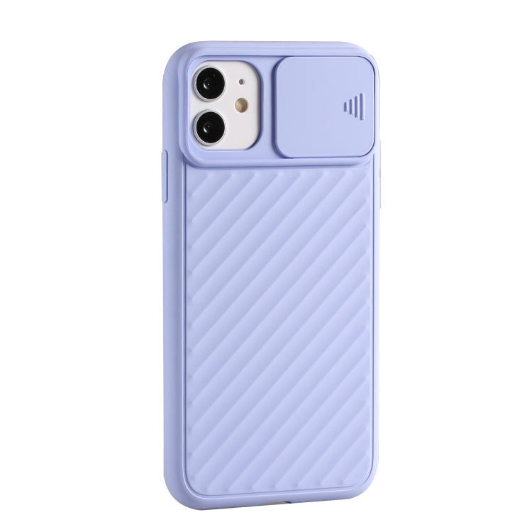 For iPhone 11 Pro Max Sliding Camera Cover Design Twill Anti-Slip TPU Case