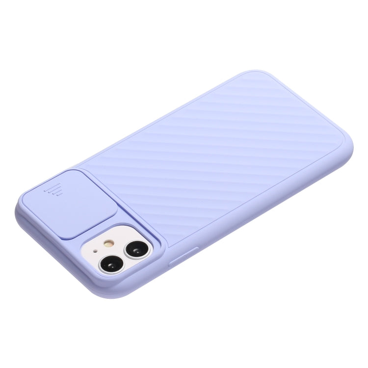 For iPhone 11 Pro Max Sliding Camera Cover Design Twill Anti-Slip TPU Case