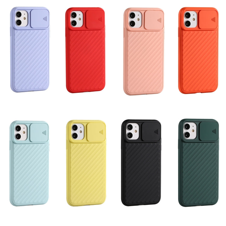 For iPhone 11 Pro Max Sliding Camera Cover Design Twill Anti-Slip TPU Case