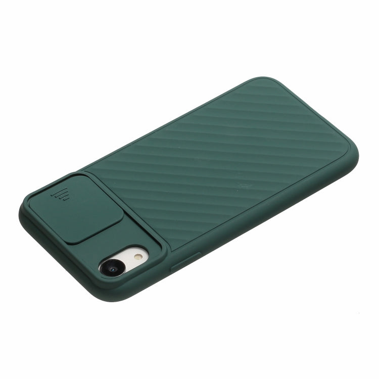For iPhone XR Sliding Camera Cover Design Twill Anti-Slip TPU Case