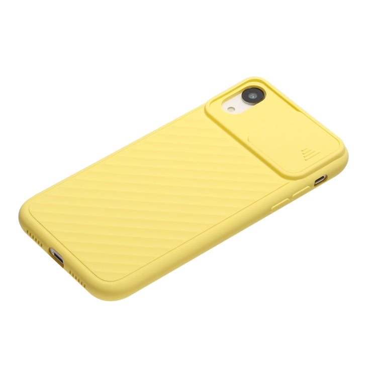 For iPhone XR Sliding Camera Cover Design Twill Anti-Slip TPU Case