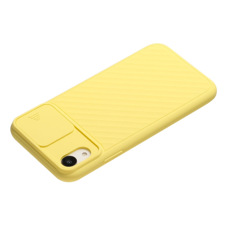 For iPhone XR Sliding Camera Cover Design Twill Anti-Slip TPU Case