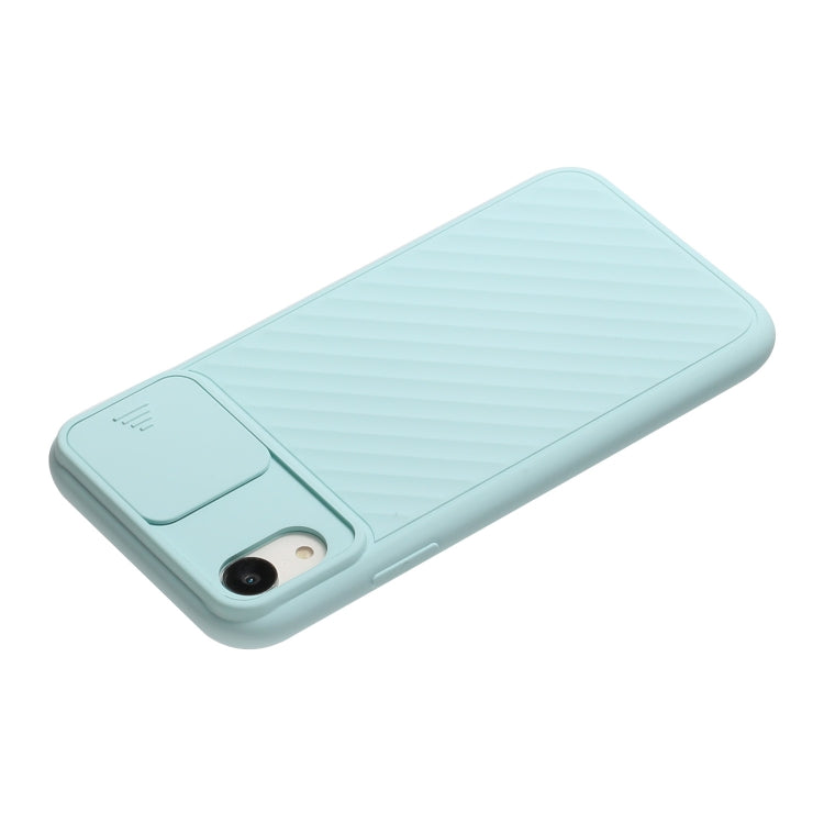 For iPhone XR Sliding Camera Cover Design Twill Anti-Slip TPU Case
