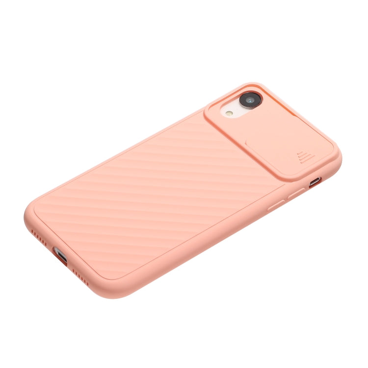 For iPhone XR Sliding Camera Cover Design Twill Anti-Slip TPU Case