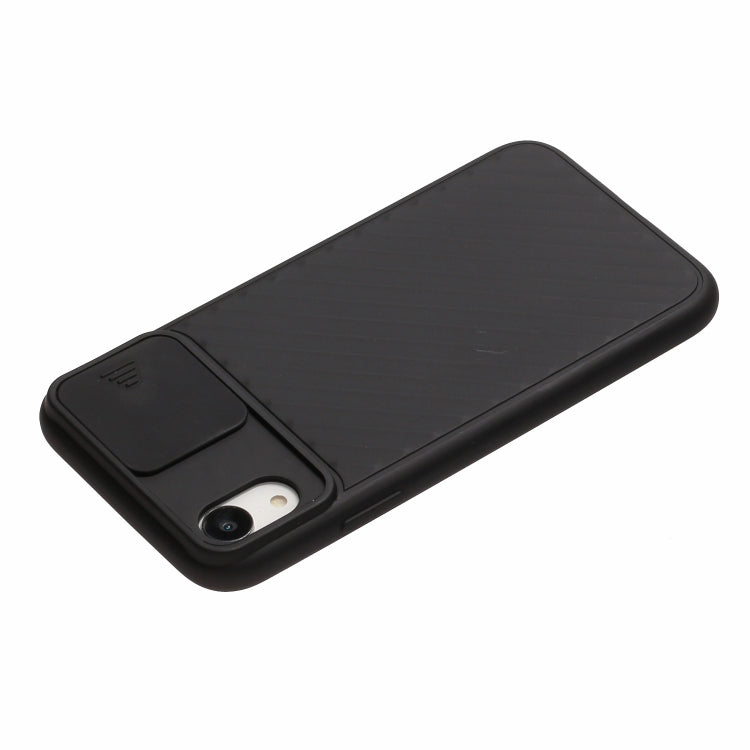For iPhone XS Max Sliding Camera Cover Design Twill Anti-Slip TPU Case