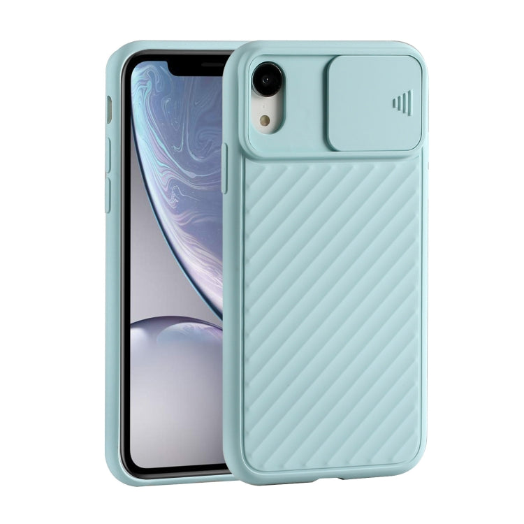 For iPhone XS Max Sliding Camera Cover Design Twill Anti-Slip TPU Case