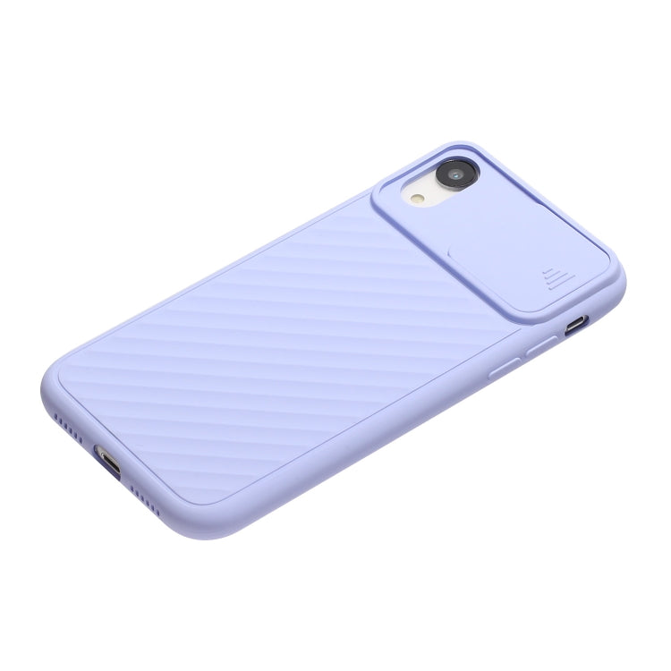For iPhone XS Max Sliding Camera Cover Design Twill Anti-Slip TPU Case