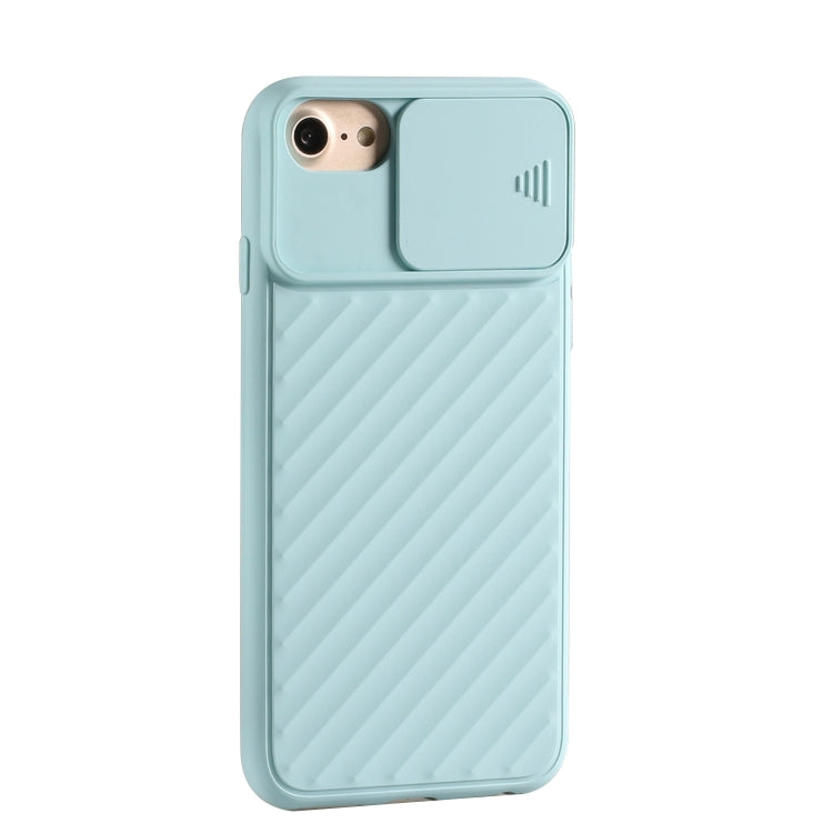 For iPhone 6 & 6s / 7 & 8 Sliding Camera Cover Design Twill Anti-Slip TPU Case