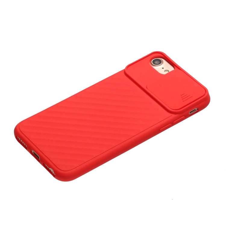 For iPhone 6 & 6s / 7 & 8 Sliding Camera Cover Design Twill Anti-Slip TPU Case