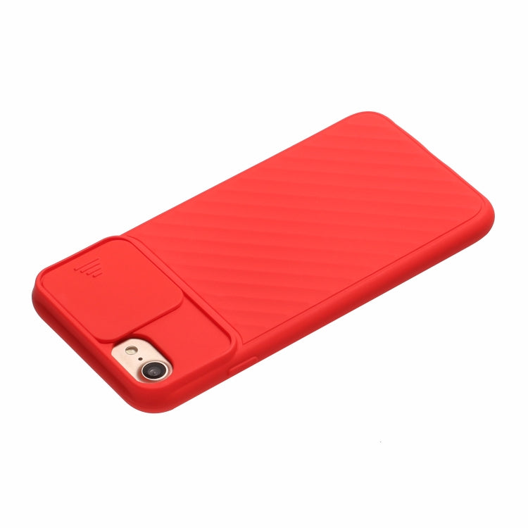 For iPhone 6 & 6s / 7 & 8 Sliding Camera Cover Design Twill Anti-Slip TPU Case