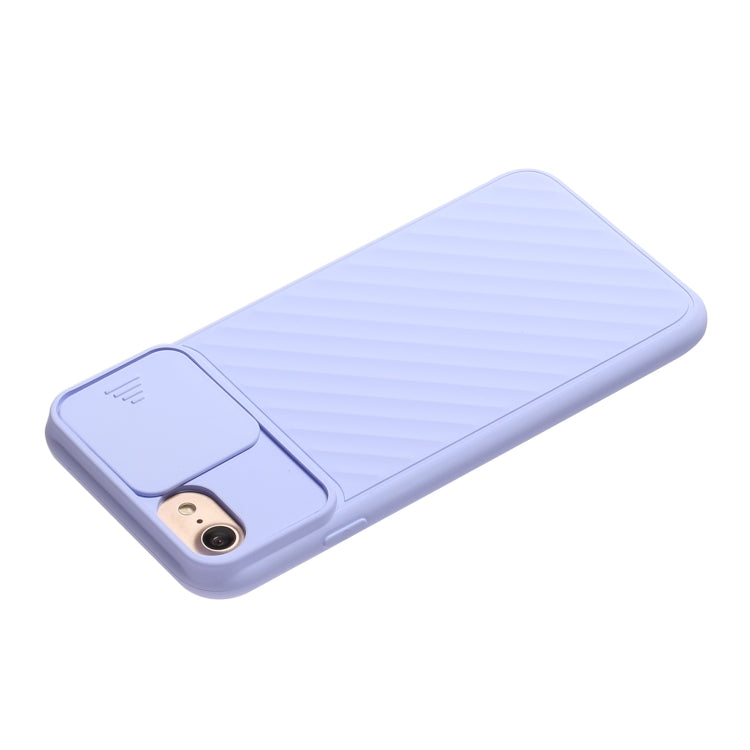 For iPhone 6 & 6s / 7 & 8 Sliding Camera Cover Design Twill Anti-Slip TPU Case
