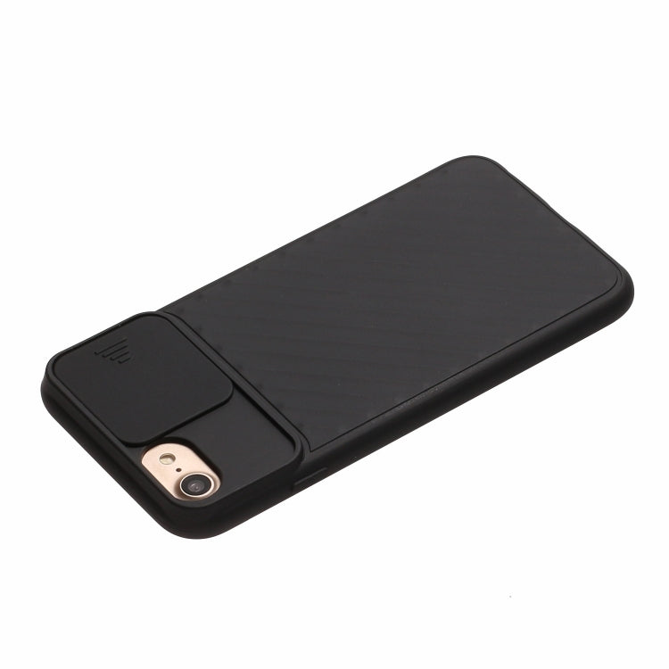 For iPhone 6 & 6s / 7 & 8 Sliding Camera Cover Design Twill Anti-Slip TPU Case