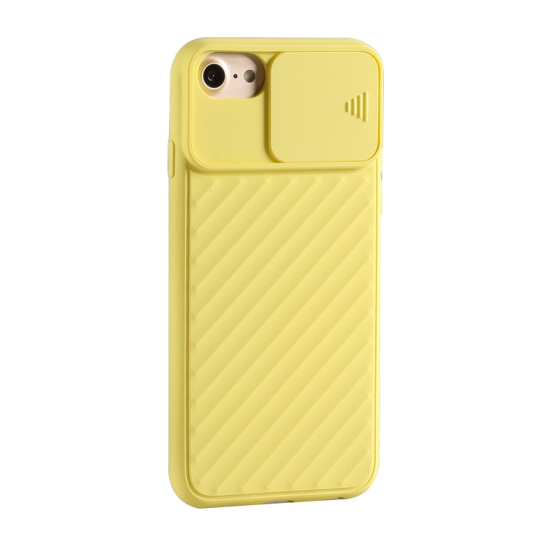 For iPhone 6 Plus & 6s Plus / 7 Plus & 8 Plus Sliding Camera Cover Design Twill Anti-Slip TPU Case
