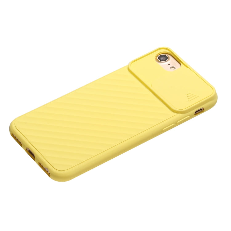 For iPhone 6 Plus & 6s Plus / 7 Plus & 8 Plus Sliding Camera Cover Design Twill Anti-Slip TPU Case