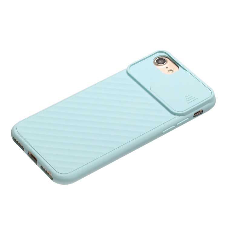 For iPhone 6 Plus & 6s Plus / 7 Plus & 8 Plus Sliding Camera Cover Design Twill Anti-Slip TPU Case