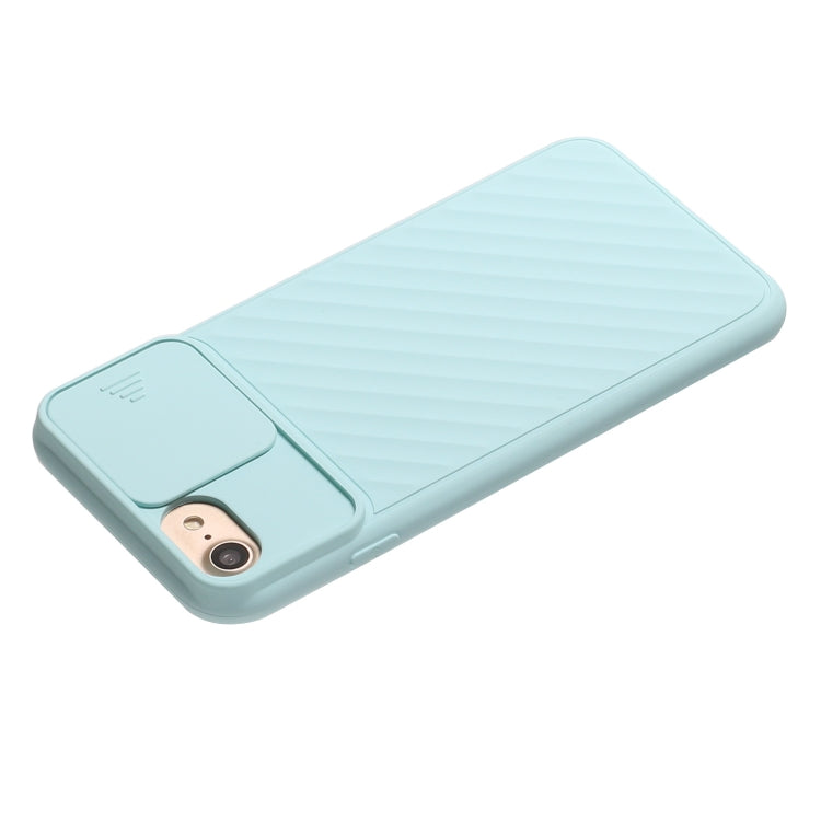 For iPhone 6 Plus & 6s Plus / 7 Plus & 8 Plus Sliding Camera Cover Design Twill Anti-Slip TPU Case