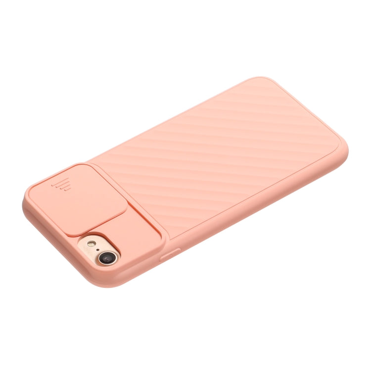For iPhone 6 Plus & 6s Plus / 7 Plus & 8 Plus Sliding Camera Cover Design Twill Anti-Slip TPU Case