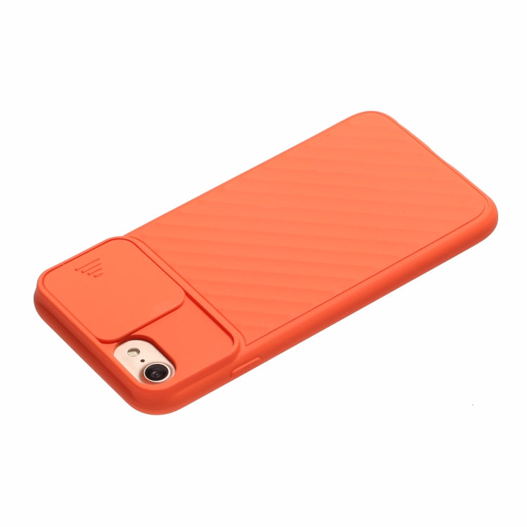 For iPhone 6 Plus & 6s Plus / 7 Plus & 8 Plus Sliding Camera Cover Design Twill Anti-Slip TPU Case