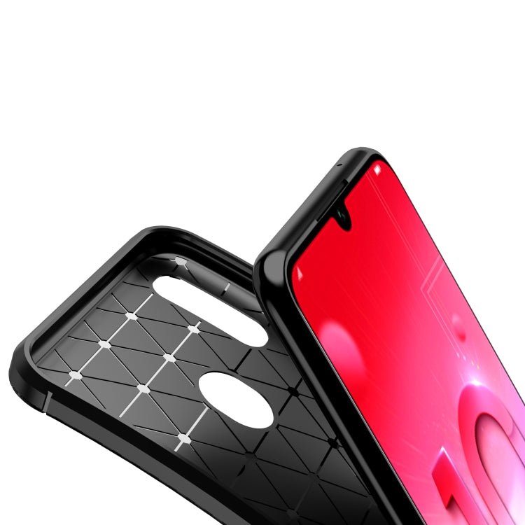 For Huawei Y7p Carbon Fiber Texture Shockproof TPU Case