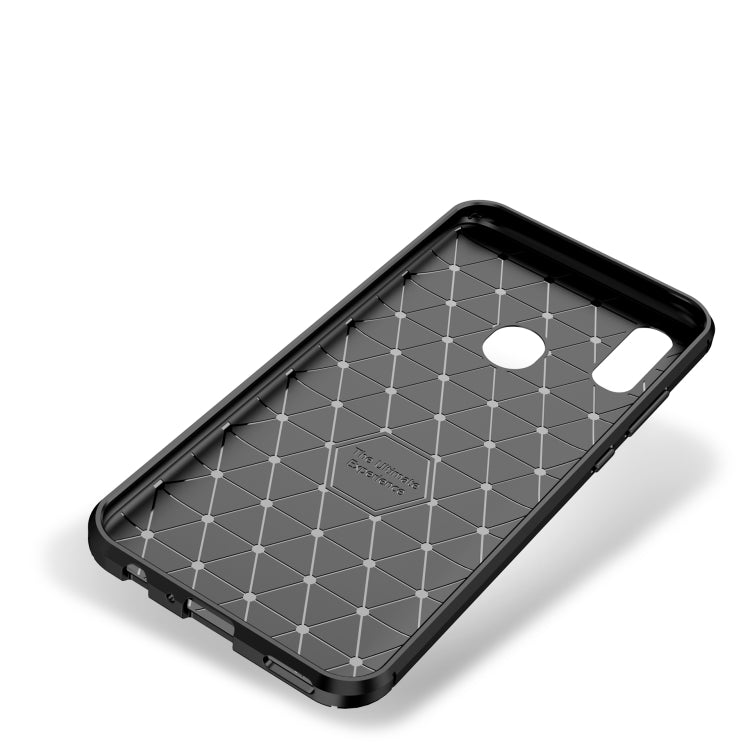 For Galaxy A70e Carbon Fiber Texture Shockproof TPU Case